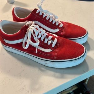 Vans 10.5 red and white 30$